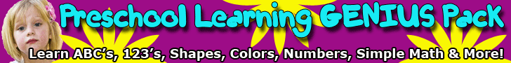 Preschool Learning Genius Pack-Learn ABCs, 123s, Shapes, Colors and more!